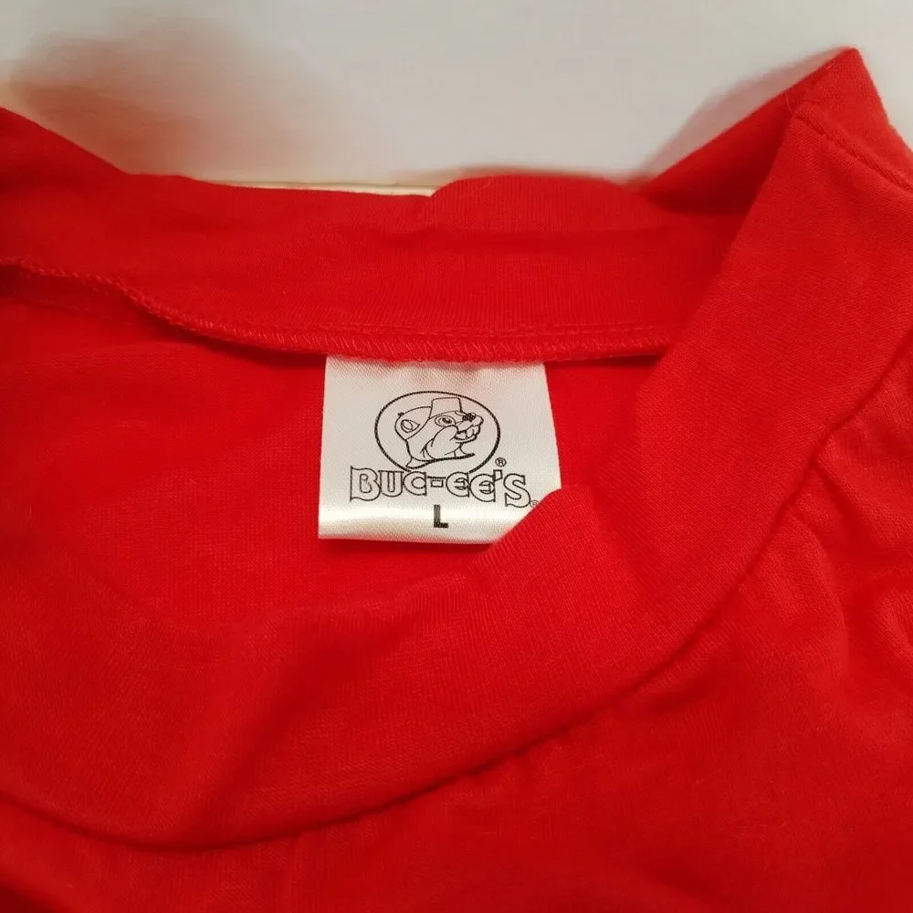 Buc-cee's Pet Essentials Dog‎ T-Shirt Large Red Beaver Logo Puppy Gas Station